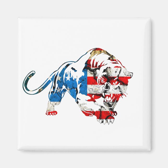 Amerikanischer Tiger Magnet (Vorne)