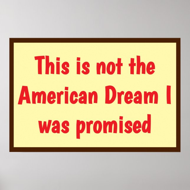 Amerikanischer Traum versprochen Poster (Vorne)