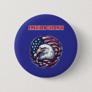 Amerikanischer Träumer Patriotischer USA Hoffnung  Button