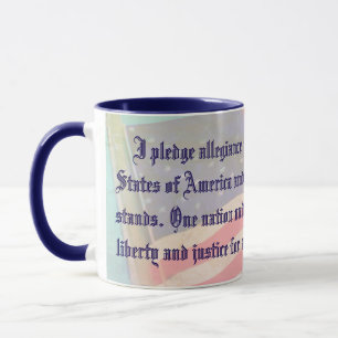 Amerikanischer Treueschwur Kaffeebecher Tasse