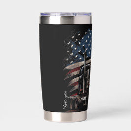 Amerikanischer Trucker-Stolz Thermobecher
