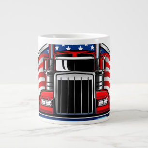 Amerikanischer Truckerhut Klassischer LKW-Fahrer Jumbo-Tasse