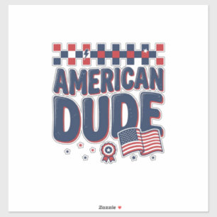 Amerikanischer Typ Patriotes Vintage-Shirt-Design_ Aufkleber