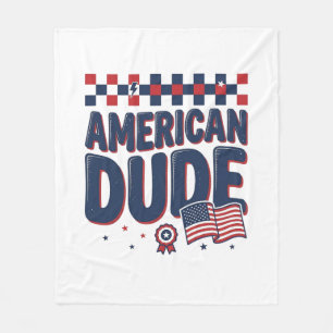 Amerikanischer Typ patriotisches Vintage-Shirt-Des Fleecedecke