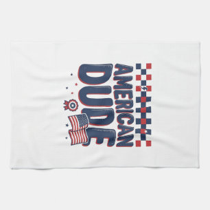 Amerikanischer Typ patriotisches Vintage-Shirt-Des Geschirrtuch