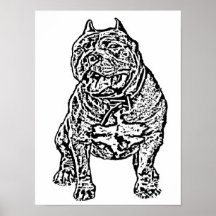 Amerikanischer Tyrann-Hund Poster