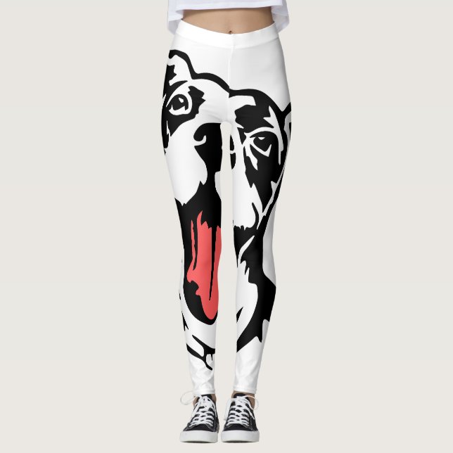 Amerikanischer Tyrann/pitbull Leggings (Vorderseite)