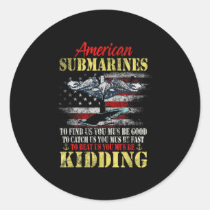 Amerikanischer U-Boot-Veteran neckt Silent Service Runder Aufkleber