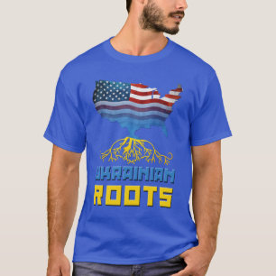 Amerikanischer Ukrainer wurzelt T - Shirts