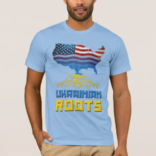 Amerikanischer Ukrainer wurzelt T - Shirts