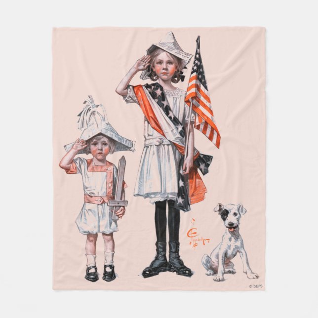 Amerikanischer Unabhängigkeitstag Fleecedecke (Vorderseite)