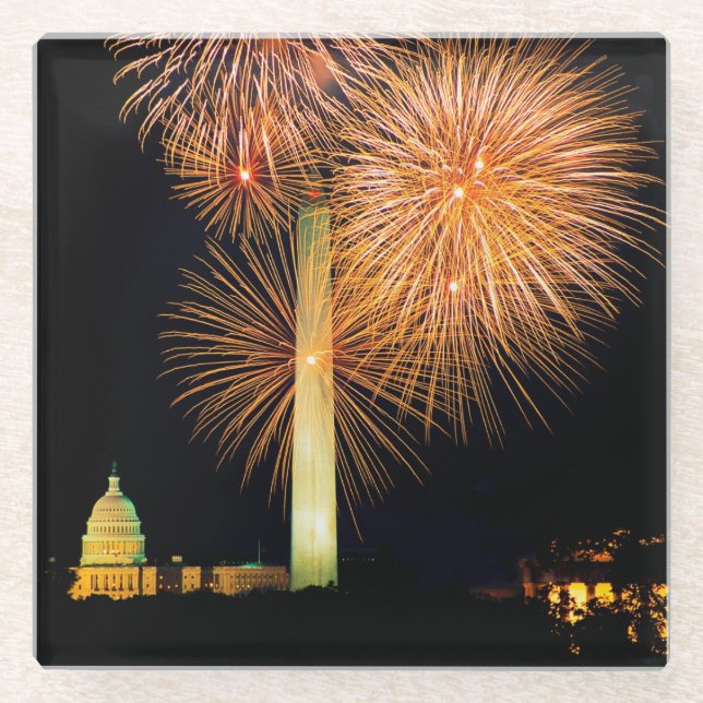 Amerikanischer Unabhängigkeitstag, Glasuntersetzer (Vorderseite)