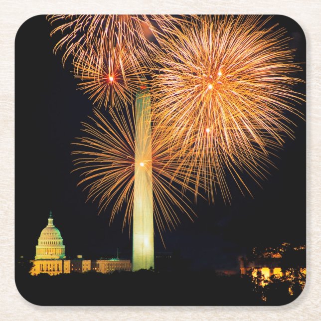 Amerikanischer Unabhängigkeitstag, Rechteckiger Pappuntersetzer (Vorderseite)
