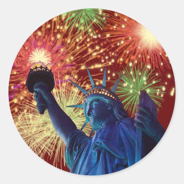 Amerikanischer Unabhängigkeitstag! Runder Aufkleber (Vorderseite)
