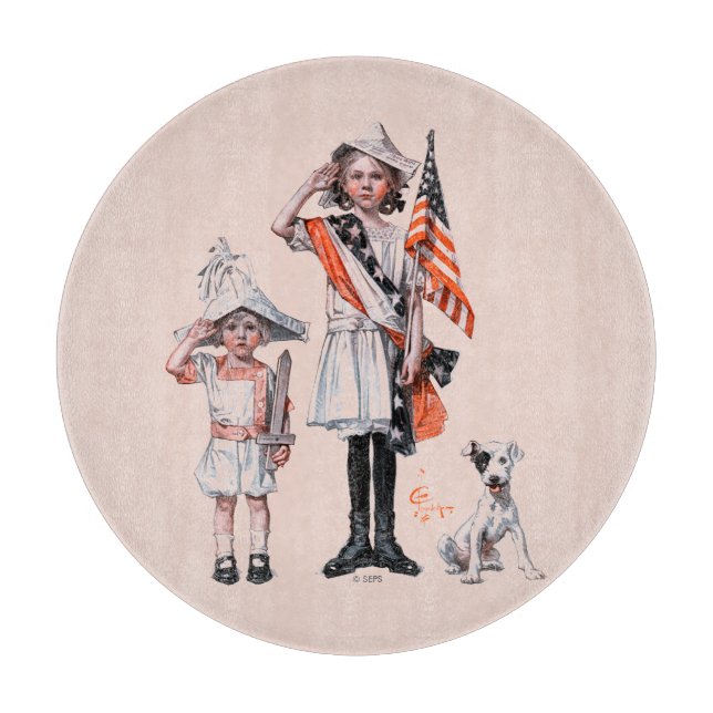 Amerikanischer Unabhängigkeitstag Schneidebrett (Vorderseite)