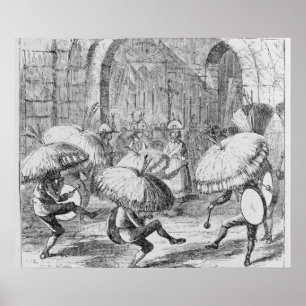 Amerikanischer Ureinwohner, der das Chuno oder die Poster