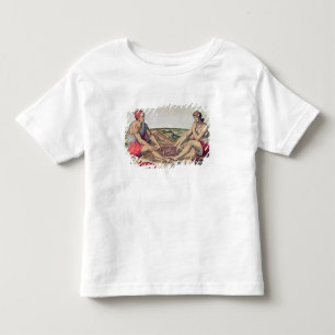 Amerikanischer Ureinwohner, der eine Mahlzeit isst Kleinkind T-shirt