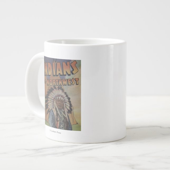 Amerikanischer Ureinwohner des Nordwestens - Jumbo-Tasse (Vorderseite Links)