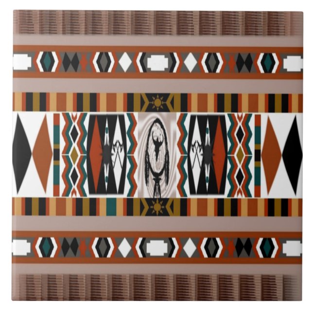 Amerikanischer Ureinwohner Dreamcatcher Fliese (Vorderseite)