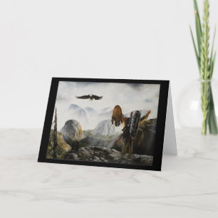 Amerikanischer Ureinwohner Painting~ willkommener Feiertagskarte