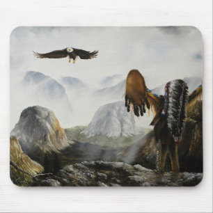 Amerikanischer Ureinwohner Painting~ willkommener Mousepad