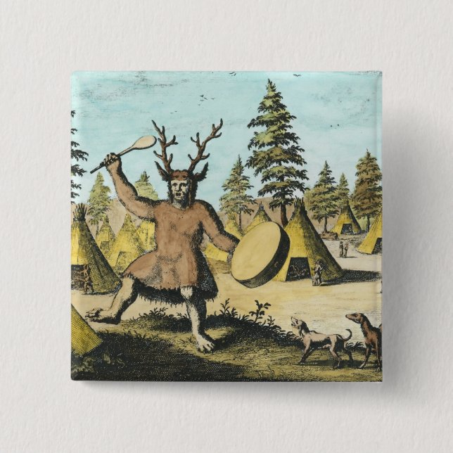Amerikanischer UreinwohnerShaman Button (Vorderseite)
