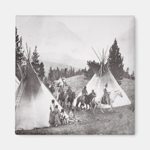 Amerikanischer Ureinwohnerteepee-Lager, Montana, Magnet