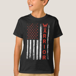 Amerikanischer USA-Flagge Krieger - Herzkrankheit T-Shirt