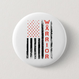 Amerikanischer USA-Flaggen-Krieger - Herzkrankheit Button