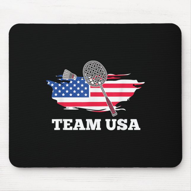 Amerikanischer USA-Team-Shuttle-Racket-Badminton-S Mousepad (Vorne)