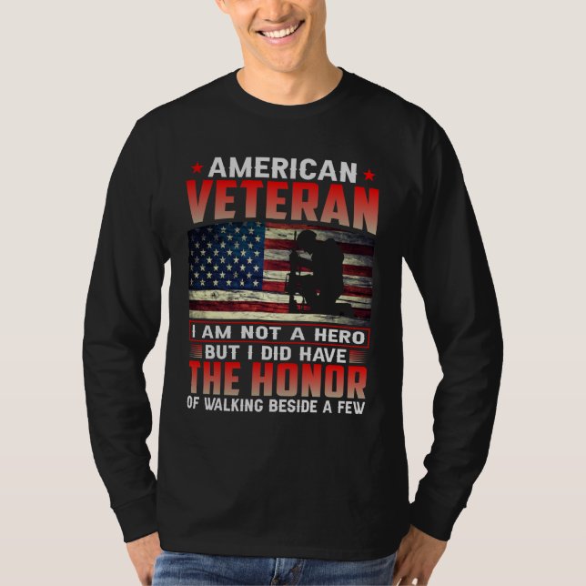 Amerikanischer Veteran, den ich zu laufen geehrt h T-Shirt (Vorderseite)