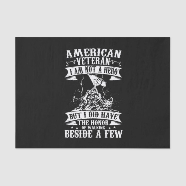 Amerikanischer Veteran ich bin kein Held, aber ich Seidenpapier (Vorderseite)