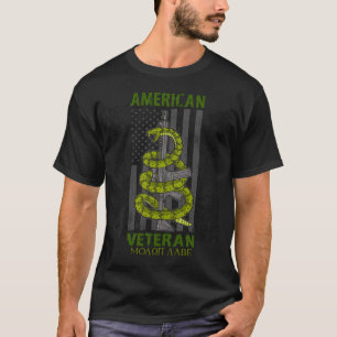 Amerikanischer Veteran Molon Labe USA-Flagge AR15 T-Shirt