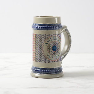 AMERIKANISCHER VETERAN Stein Bierglas