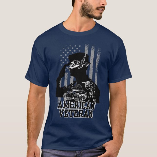 Amerikanischer Veteran T-Shirt (Vorderseite)