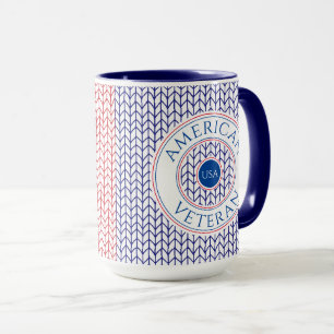 AMERIKANISCHER VETERAN Tall Navy Combo Becher Tasse