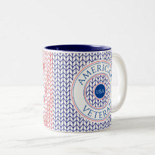 AMERIKANISCHER VETERANE Navy Zwei-Ton-Tasse Zweifarbige Tasse