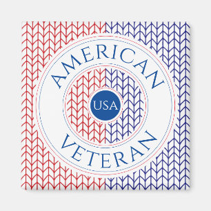 AMERIKANISCHER VETERANE Quadratischer Magnet