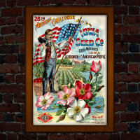 Amerikanischer Vintage-Samenkatalog Werbung