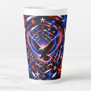 Amerikanischer Visionsspiral – Patriotischer Adler Milchtasse