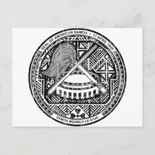 Amerikanischer Wappenmantel von Samoa Postkarte