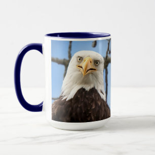 Amerikanischer Weißkopfseeadler Gesicht Wildlife L Tasse