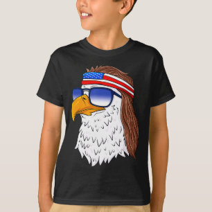 Amerikanischer Weißkopfseeadler-Mullet 4. Juli Lus T-Shirt