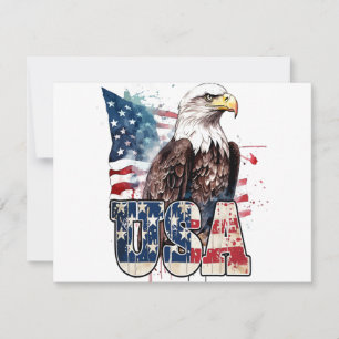 Amerikanischer Weißkopfseeadler Patriotisch 250. G Einladung