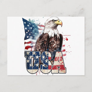 Amerikanischer Weißkopfseeadler Patriotisch 250. G Postkarte