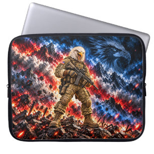 Amerikanischer Weißkopfseeadler Tactical Warrior 1 Laptopschutzhülle