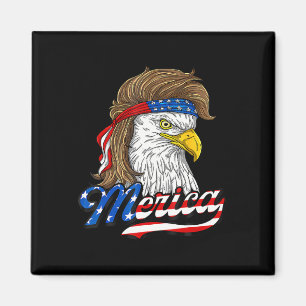 Amerikanischer Weißkopfseeadler USA-Flagge 4. Juli Magnet