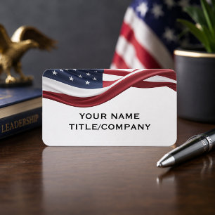 Amerikanischer Wellflaggen Firmenname Visitenkarte