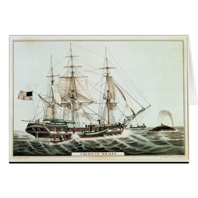 Amerikanischer Whaler, graviert von Nathaniel (Vorderseite (Horizontal))