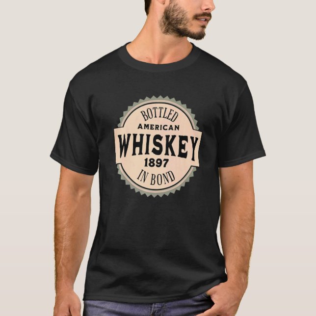 Amerikanischer Whiskey in Bond abgefüllt T-Shirt (Vorderseite)